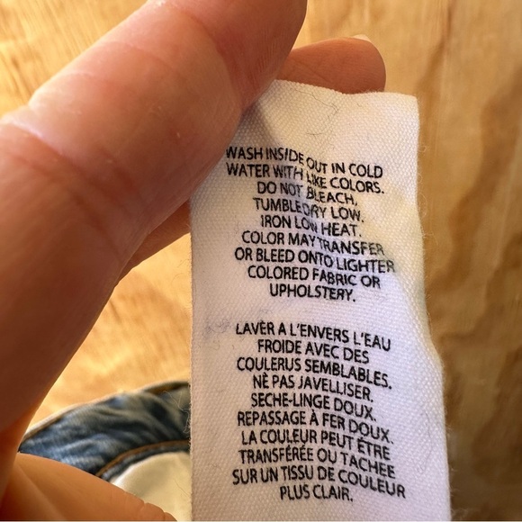 Frame Le Slouch Boyfriend Jean In BlueJay Rips Rigid Distressed Denim - Picture 15 of 16